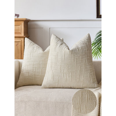 Textured Chenille Throw Pillow Covers