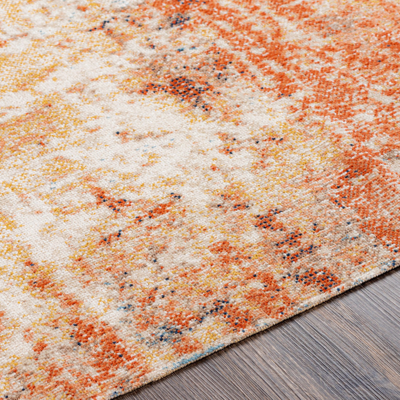 Cedrone Modern Boho Burnt Orange Area Rug, Rectangle 200 x 275cm