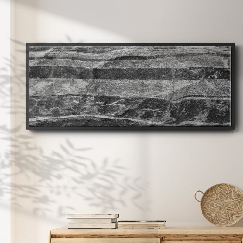 Found Textures XI- Framed Canvas, 20" H x 50" W