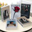Table basse, boîte à livres, 4 livres décoratifs modernes pour table, tablette, accessoires vidéo et présentoir groupé flexible