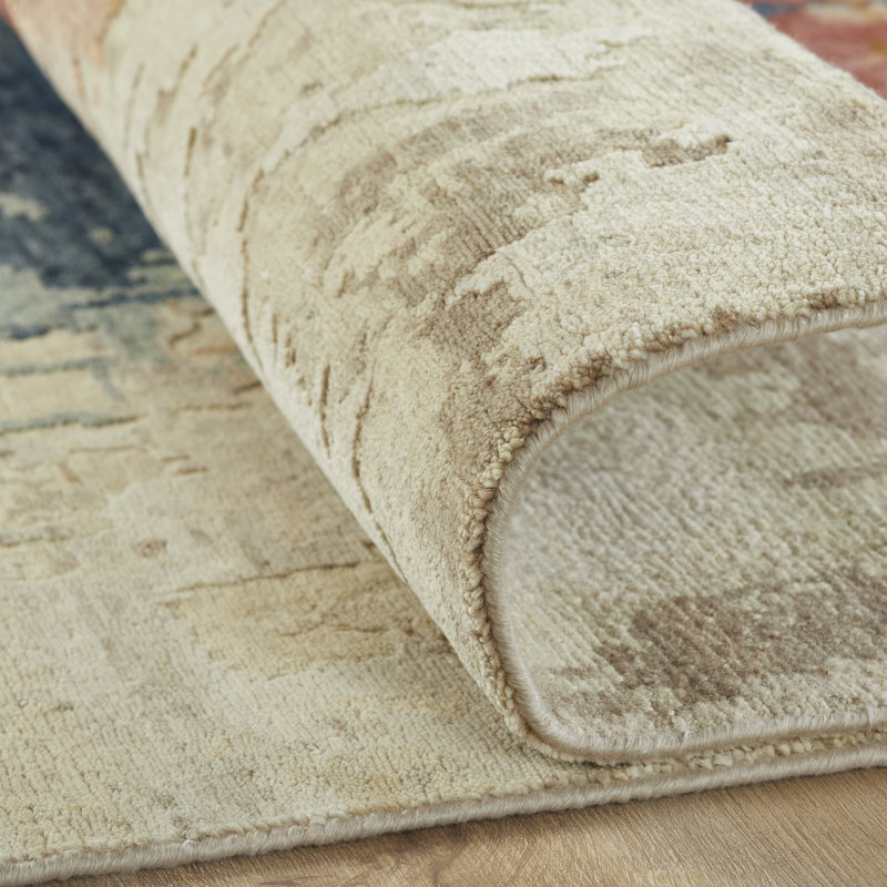 Solaris Ember Cascade Hand-Knotted Wool Area Rug, Rectangle 8' x 10'