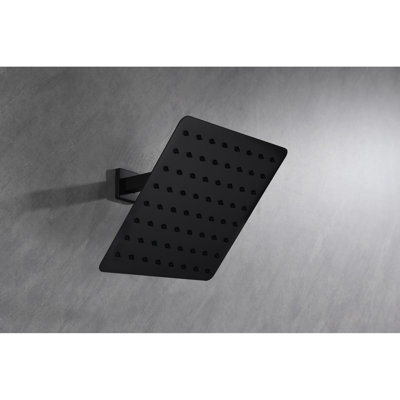 304 Stainless Steel Shower Head - High Rainfall With Self Nozzles, Ultra-thin & Full Body Cover, Matte Black Option Fine Rain Nozzles Covering,