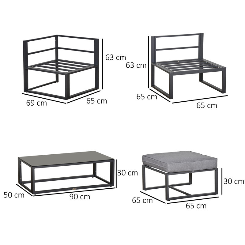 Aalijah 3 Seater Sofa Set