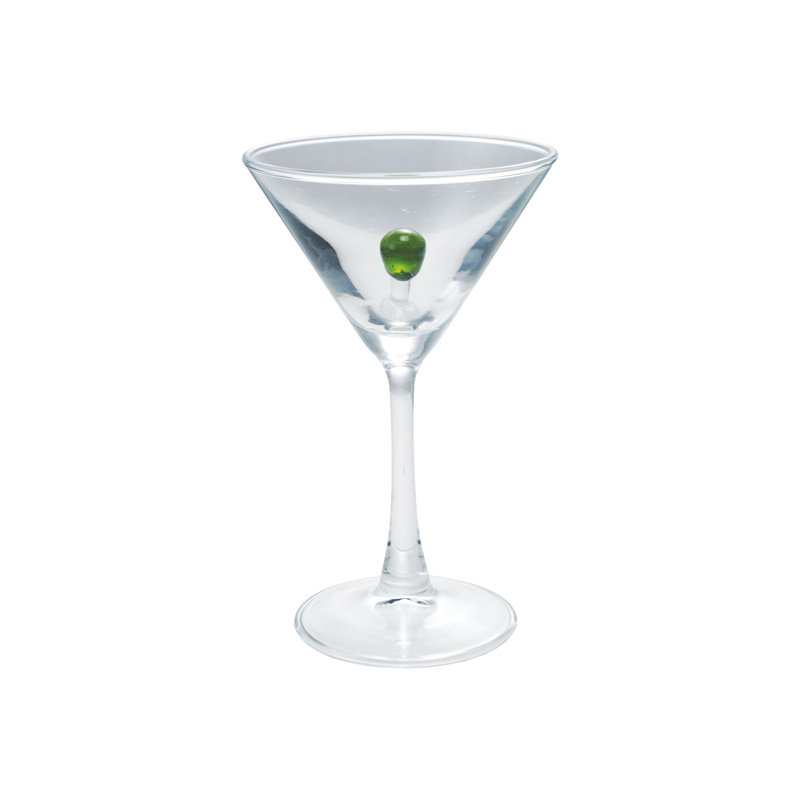 Verre à martini 6 onces avec olive
