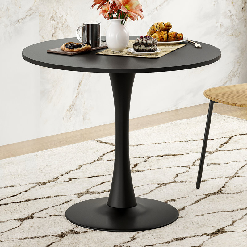 Round Dining Table, Black