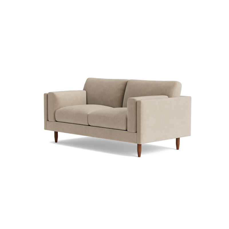 Skinny Fat Loveseat (70"), Velvet - Beige
