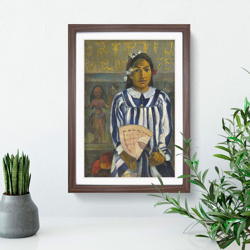 Tehamana by Paul Gauguin - Picture Frame Painting, Walnut, 48cm H x 36cm W x 2cm D