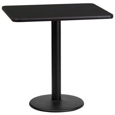 Rectangular Laminate Dining Table Top with Round Base