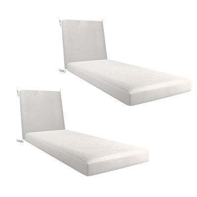 2-Piece Outdoor Chaise Lounge Cushion Set