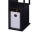 Bureau d'ordinateur noir avec plateau à clavier et tablettes ouvertes-2005639421