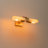 2-Light Mid Century Modern Brass Alabaster Picture Light