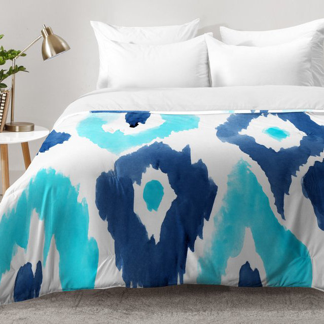 Natalie Baca Modern & Contemporary Polyester Abstract Comforter, Full/Queen Comforter + 2 Standard Shams