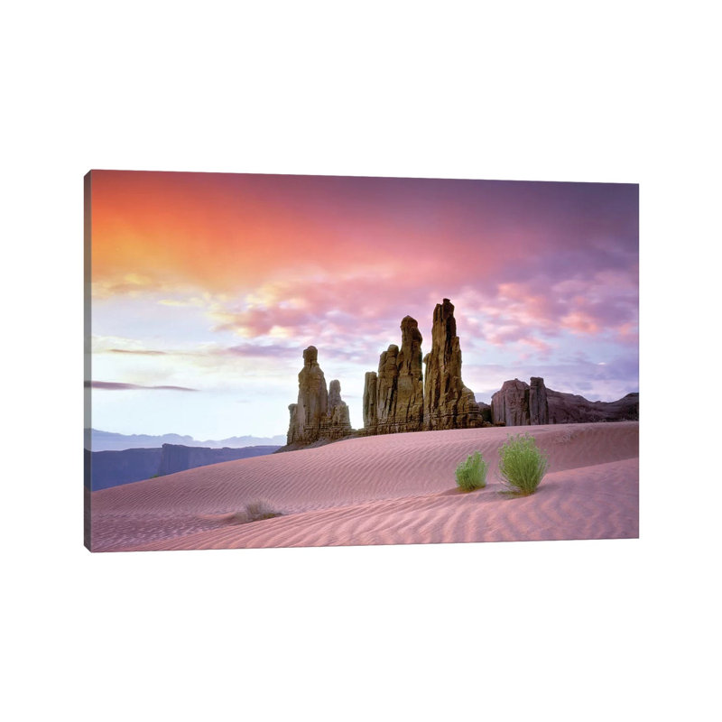 Desert Sunrise by Dennis Frates - Print on Canvas, Wrapped Canvas, 45.72cm H x 66.04cm W x 1.91cm D