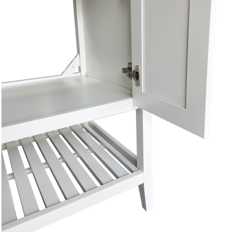 Disar 24'' Single Bathroom Vanity Base Only in White