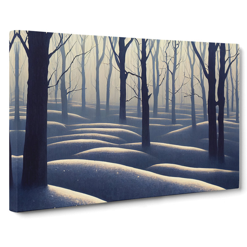 Snowy Winter Forest Vol.5 - Wrapped Canvas, 50cm H x 76cm W x 3cm D