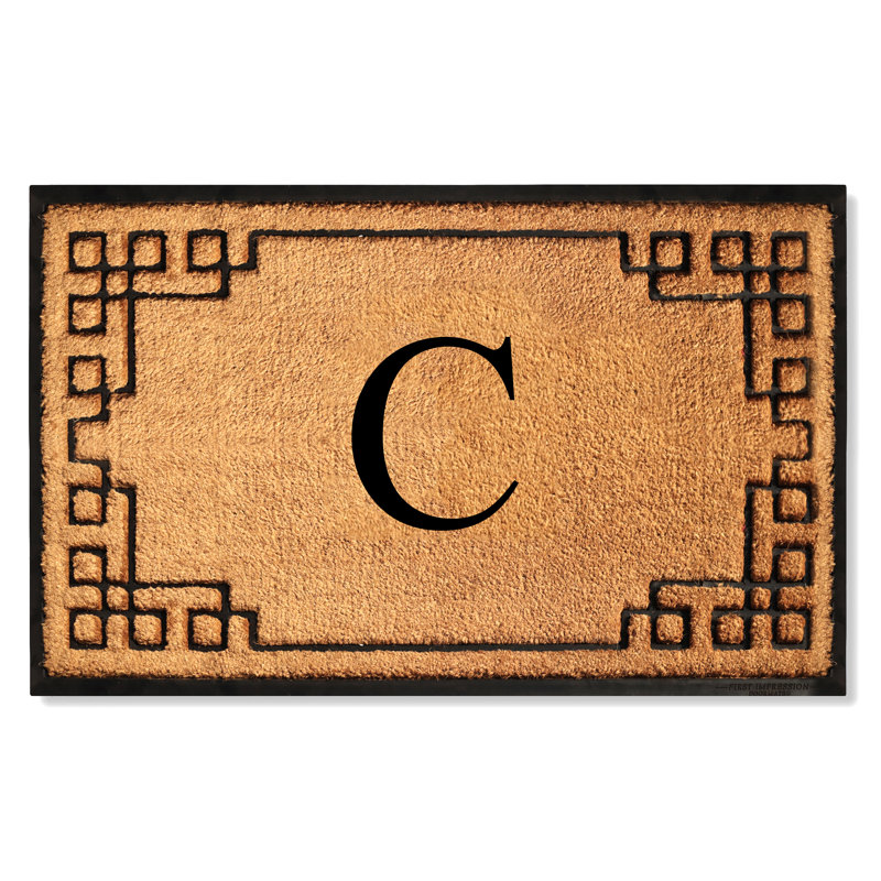 Tapis d'entrée antidérapant Monogram, L 24 po x L 39 po, C