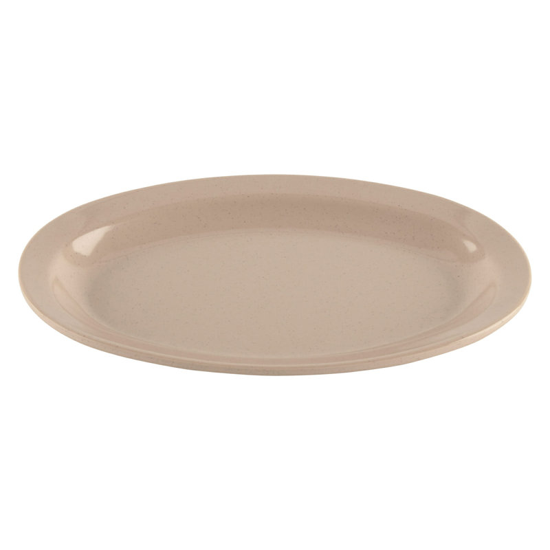 GET Plateau de service ovale en mélamine OP-610-MIX, H 1 po x L 10 po x l 6,75 po, Grès