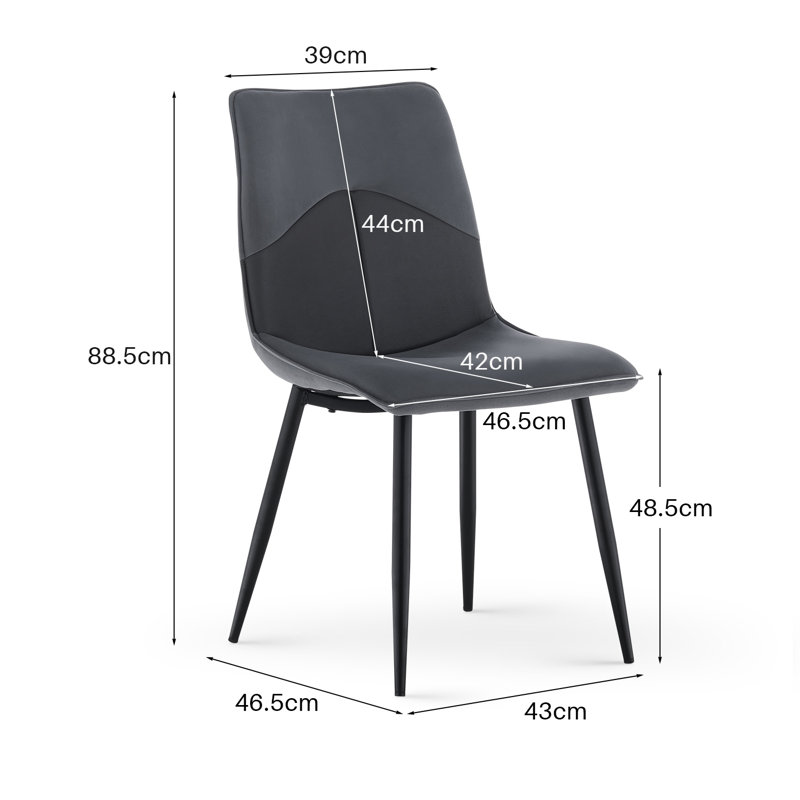 Calista 48.5cm H Velvet Upholstered Metal Side Chair