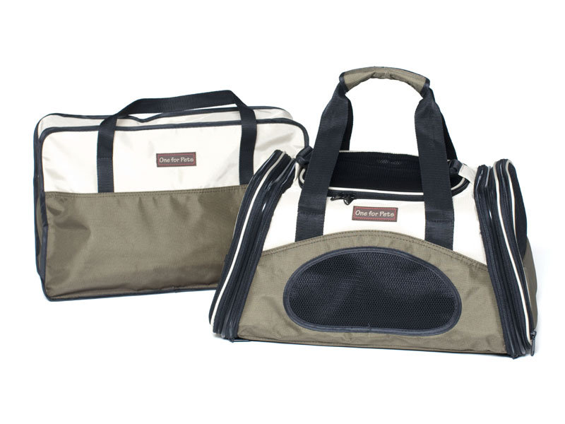 Sac de transport pour animaux extensible "The One Bag", Petit (H 9 po x l 9 po x P 21,5 po), Olive