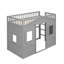 Lit mezzanine simple avec échelle - gris
