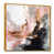 Toile avec cadre flottant or