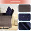 2 repose-pieds en rotin de patio 2 pièces, repose-pieds en osier d'extérieur avec coussin amovible et structure en acier-1059568567-1059568565