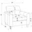 Fauteuil d'appoint noir Remington