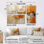 Orange Impressions III - Collages abstraits, art mural 4 pièces-1399846456-1399846459