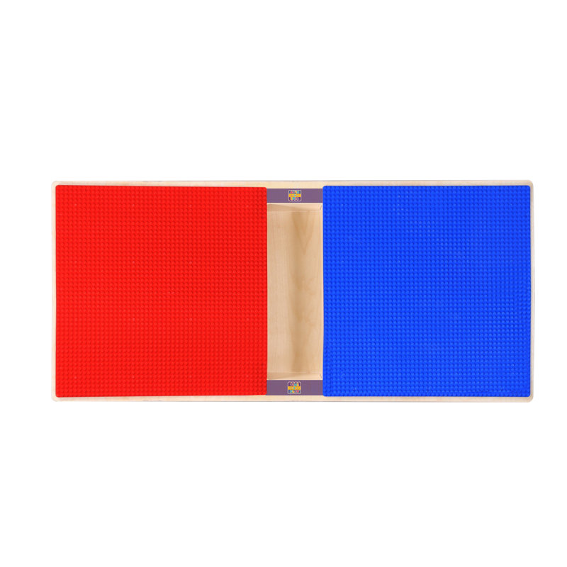 Time-2-Play Table, Red/Blue, 18.5" H x 35" L x 15.5" W