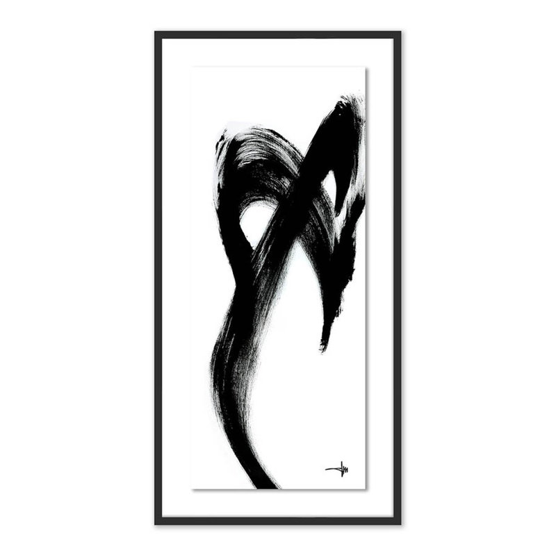 Phoenix Print by Johan Gert Manschot, Black, 48" H x 24" W x 2.5" D