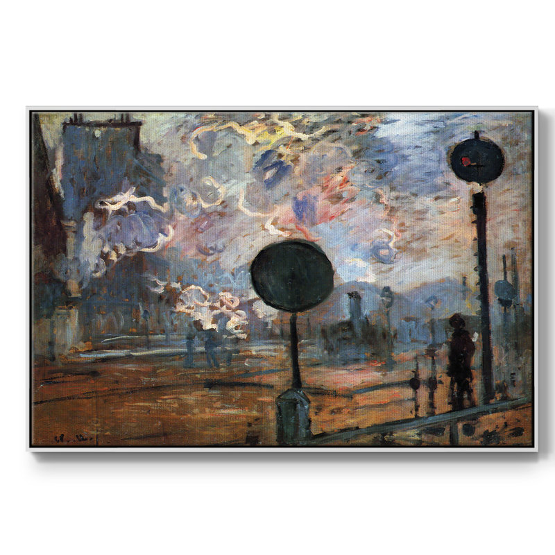 «Out the station Saint», reproduction sur toile, H 37 po x l 25 po x P 2 po, Blanc