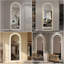 Miroir mural pleine longueur 65 po x 21 po DEL, conception à arche symétrique, éclairage à intensité variable 3 couleurs, incassable