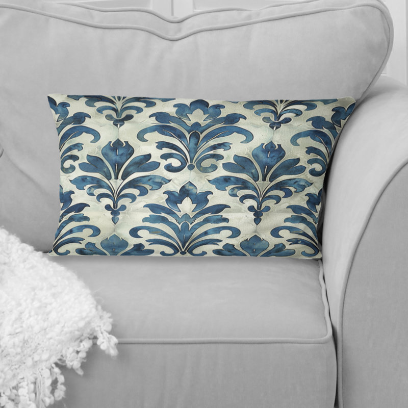 Coussin lombaire transitionnel bleu marine Glamour Luxe