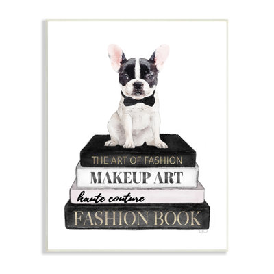 " Fancy Boston Terrier Bookcase Dog Fashion Apparel " by Amanda Greenwood