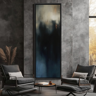 Horizon profond avec des tons brumeux foncés - grande impression sur toile encadrée de la chambre principale