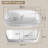 67" W X 33" D  Solid Surface Freestanding Bathtub Glossy White Soaker Tub Stone Resin Oval Slipper Tub with Center Drain