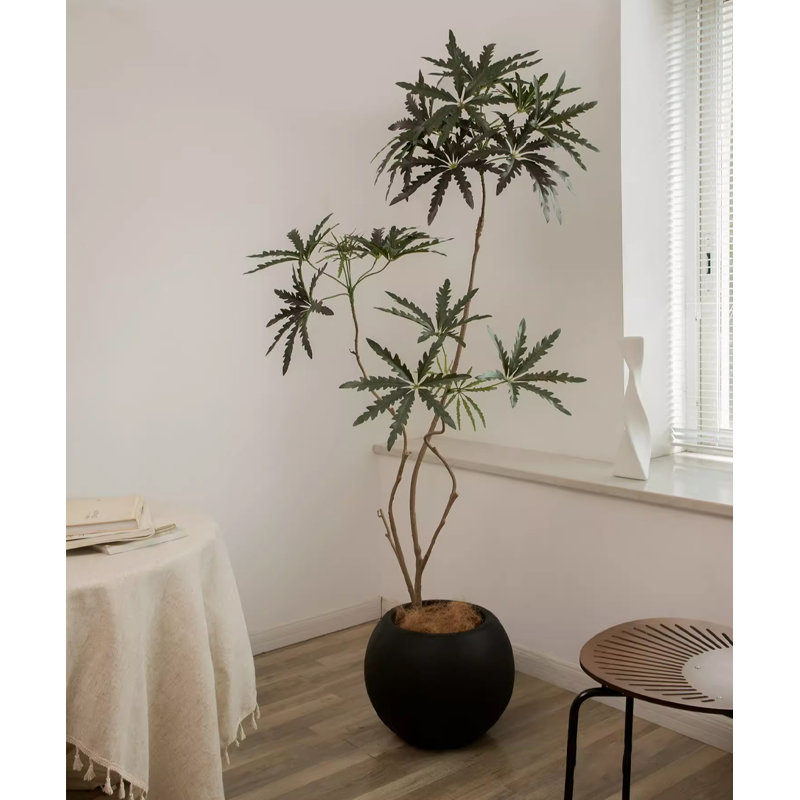 Simulation de bois de paon Wabi-Sabi, Noir, H 82,68 po x l 10,04 po x P 10,04 po