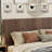 Modern Farmhouse Wood Headboard King Size 80.2 in Wide Wall Mounted Fluted Panel Wingback - Walnut-315078297