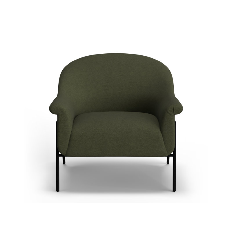 Chaise d'appoint avec pieds en métal noir, Loden