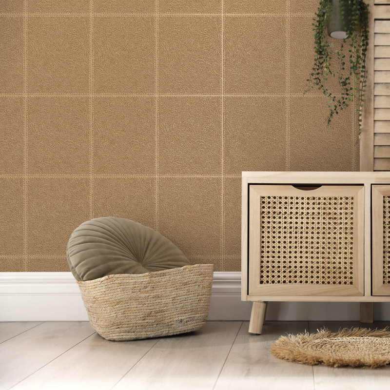 Camden Stitch Wallpaper, Tan