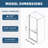 1 3/8" adjustment,universal pivot shower door, open outside, with 1/4" tempered glass-112635650
