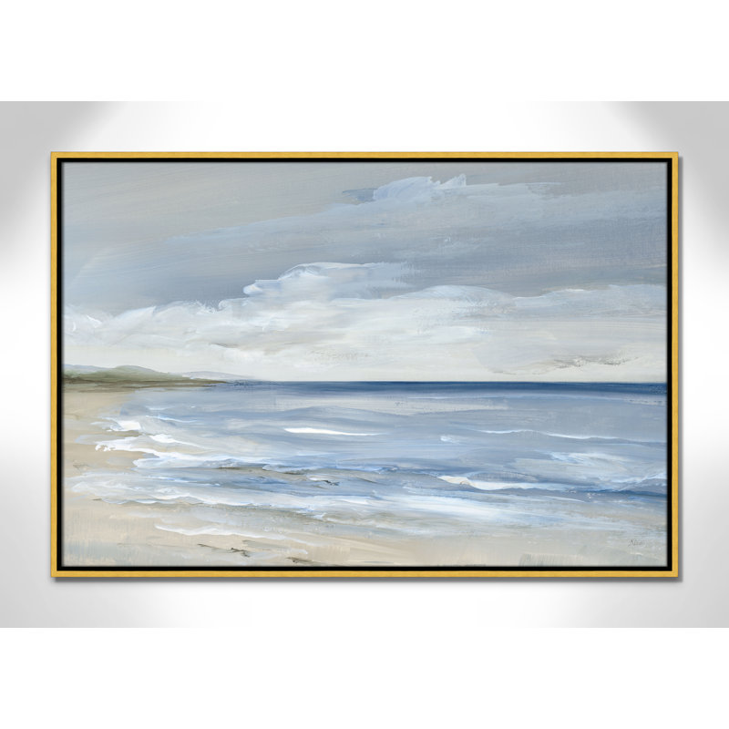 «Whispering Waves - Landscape Version Print» par Nan, H 25,5 po x l 37,5 po, Doré