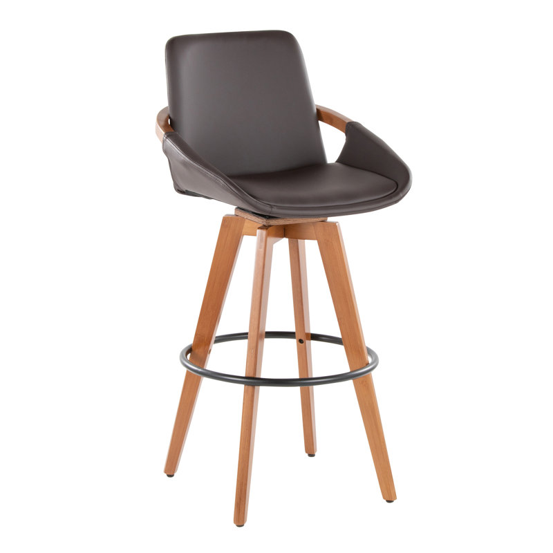 Tabouret de bar à hauteur fixe avec pivot, Gris clair