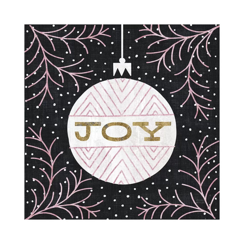 Jolly Holiday Ornaments Joy Metallic by Michael Mullan - Wrapped Canvas Gallery-Wrapped Canvas Giclée
