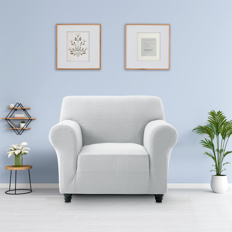 Luxury Microfiber Spandex Box Cushion Sofa Slipcover – Soft, Breathable, Wrinkle-Resistant & Durable Anti-Slip Furniture Protector