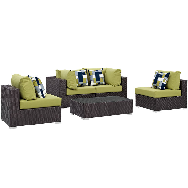 Ensemble modulaire d'extérieur 5 pièces Convene, Péridot
