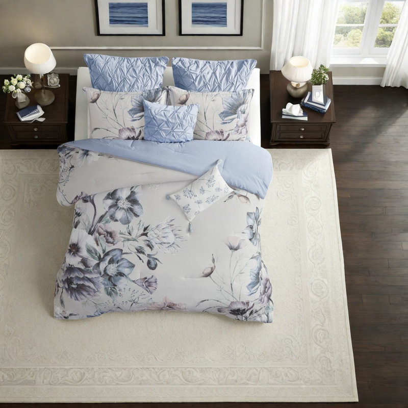 Ensembles de literie en coton de qualité supérieure, motif floral doux, style pour la chambre à coucher