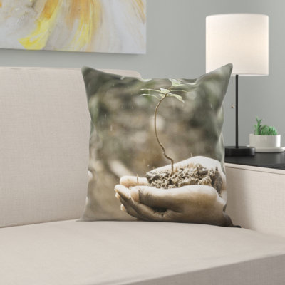 Coussin décoratif mains