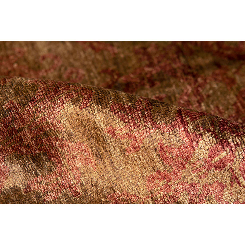 Damask Area Rug in Rust/Gold