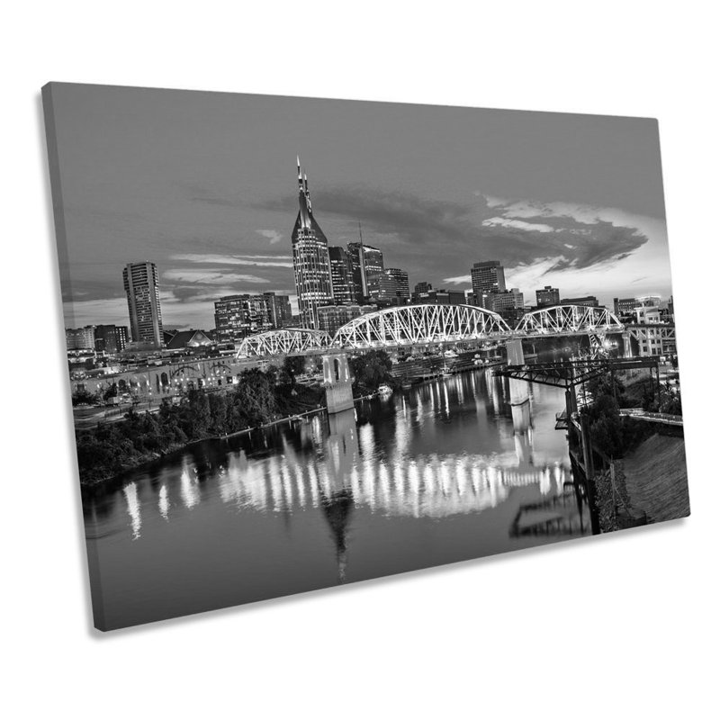 Nashville Tennessee Cityscape - Wrapped Canvas Print, 30.5cm H x 45.7cm W x 2cm D